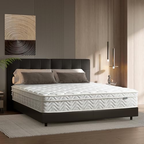 Z-hom Matratze 90x200, Höhe 26cm 7-Zonen Federkernmatratze Orthopädische Taschenfederkernmatratze mit Hochwertigem Komfortschaum/Härtegrad H2&H3/Rückenentlastende/Öko-Tex Zertifiziert