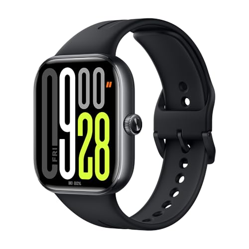 Xiaomi Redmi Watch 5 – 2.07' AMOLED, 60Hz, 24 Tage Akku, 150+ Sportmodi, 5ATM wasserfest, GNSS, Herzfrequenz & SPO₂-Sensor, Bluetooth Calling, Aluminium-Rahmen, drehbare Krone, Obsidian Black