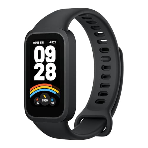Xiaomi Smart Band 9 Active Schwarz – 1.47' TFT, 450 Nits, 18 Tage Akku, 50 Sportmodi, SPO₂-Sensor, 5ATM Wasserdicht