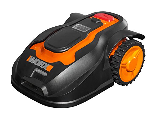 Worx Landroid Rasen Mähroboter M800i bis 800 M2, App Programmierung, Multi Zonen, WG757E, schwarz, orange, 56 W, 240 V