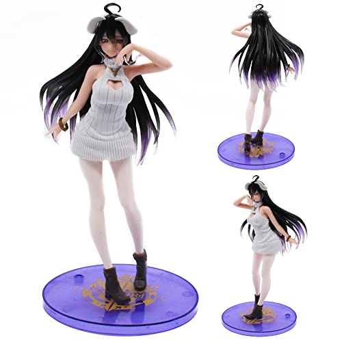UZSXHJ Anime Toy Set, Anime-Figur Overlord Albedo Hochzeitskleid Blumenball Pure White Devil Elegant Girl PVC Figur Toys Limited Edition Puppe Geschenk Modell Dekoration 22cm
