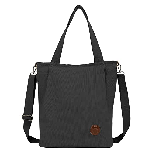 TANTOMI Shopper Tasche Damen Umhängetasche Mittelgroß Groß Mit Reißverschluss, Tote Bag Arbeitstasche Handtasche Schultertasche für Arbeit, Reisen, Einkaufen, Schule Und Alltag