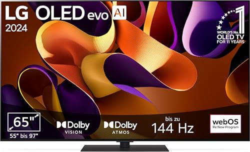 LG OLED65G49LS TV 65' (165 cm) OLED evo Fernseher (α11 4K AI-Prozessor, webOS 24, Dolby Vision, bis zu 120Hz) [Modelljahr 2024]