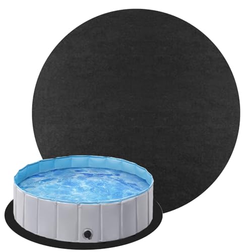 KEAGAN Bodenplane für Pools, 4m Runde Poolunterlage, Pool Unterlage, Swimmingpool Bodenschutzplane Bodenmatte, Poolmatte, Whirlpool Matte, Anti-Rutsch UV-Stabil Reißfest Pool-Bodenplane