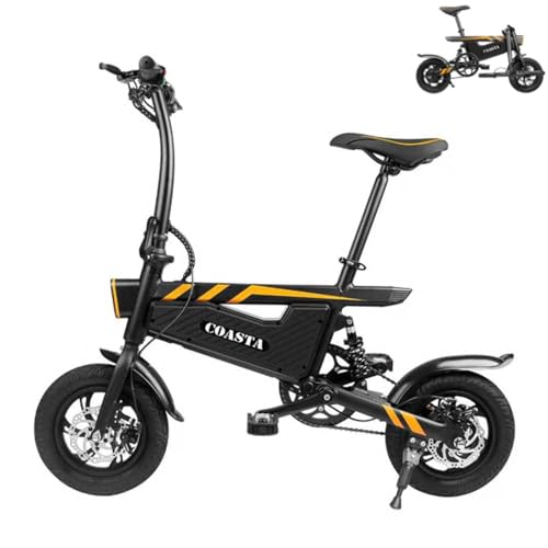 Elektrofahrräder Klappbar,12 Zoll Elektrofahrrad,36V 7.8Ah Akku,250W Kompakt E-Bike mit 3H Schnellladung,3 Fahrmodi,Sitzhöhe Verstellbar,Reichweite MAX 60km,Falt-Pedelec E-Fahrrad für Erwachsene/Teens