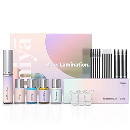 MIYA LASH | Professioneller Augenbrauen Laminierung Set für den Heim-Salon | DIY Keratin Brow Lift Kit | Augenbrauen Lifting Set | Vollere, dickere Brauen für 6 Wochen | Einfach zu verwenden