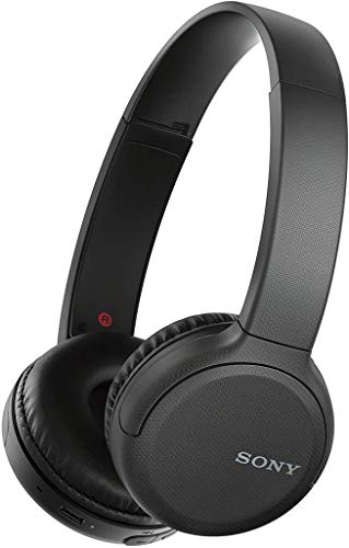 Sony WH-CH510 kabellose Bluetooth Kopfhörer (kraftvoller Klang, eingebauter Sprachassistent, Quick Charge, bis zu 35 Stunden Akkulaufzeit, wireless) Schwarz