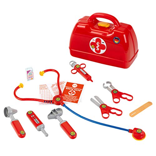 Theo Klein 4457 Arztkoffer | Mit Stethoskop, Thermometer, Spritze und vielem mehr | Robuster Koffer mit praktischem Tragegriff | Maße: 24 cm x 11 cm x 19 cm | Spielzeug für Kinder ab 3 Jahren