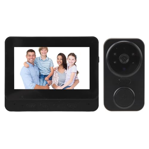 Video Türklingelkamera, Infrarot Nachtsicht Video Gegensprechanlage mit Kameramonitor, Intelligente WiFi Video Türklingel mit Weitwinkelobjektiv für Villa Home Office Apartment