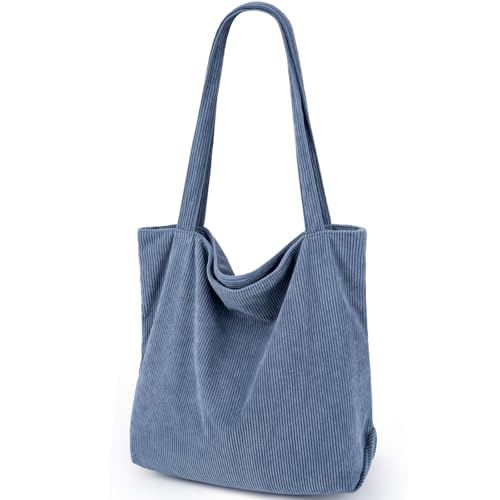 benpen Cord Uni Tasche Shopper Damen,Beige Schule Handtasche Groß Schultasche Umhängetasche Tote Bag Unitasche Arbeitstasche mit Reißverschluss Fächern,Geschenk für Sie Damen Muttertagsgeschenke