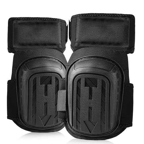 KUOGAS Knieschoner Arbeiten, Professionelle Erweiterte Komfort Knieschützer, Kniepolster für Arbeit, Gartenarbeit, Fliesenleger, Bauarbeiter, Dachdecker, Werkstatt, Bodenarbeiter Knee Pads
