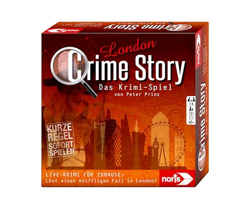 Noris 606201970 Crime Story London - Krimi-Spiel für Erwachsene und Kinder ab 12 Jahren - Detektiv-Kartenspiel zum Thema London für 1 bis 6 Spieler