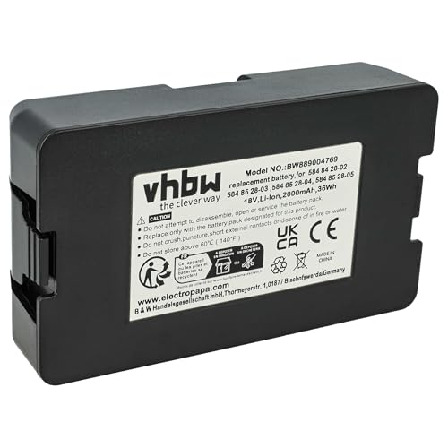 vhbw Akku kompatibel mit Gardena SILENO City (2018-2020), 250m2 15001-20, 500m2 15002-20, 400, 500, 250 Rasenroboter (2Ah, 18V, Li-Ion)