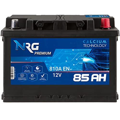NRG Premium Autobatterie 12V 85AH 790A/EN Batterie ersetzt 74AH 75AH 77AH 80AH 82AH 83AH