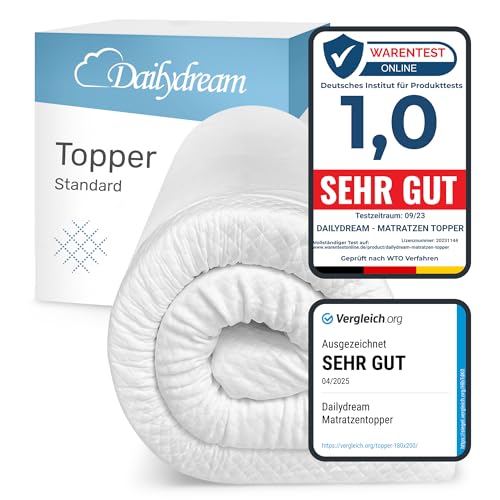 Dailydream viscoelastischer Matratzentopper “Model M“ mit Memory Foam Effekt, 90x200x5cm, Edition Standard