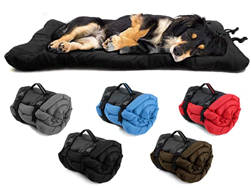 Senzkon Faltbare wasserdichte Hundebett matratze, leicht zu reinigen, Rutschfester Boden, faltbar und zusammenrollbar, geeignet für Outdoor-Reisen und Camping, Auto, Hundekiste, Sofa, Boden 90 * 60cm