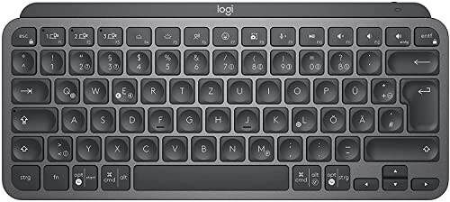 Logitech MX Keys Mini Kabellose Tastatur, Kompakt, Bluetooth, Hintergrundbeleuchtung, USB-C, Kompatibel mit Apple macOS, iOS, Windows, Linux, Android, Metallgehäuse - Graphit