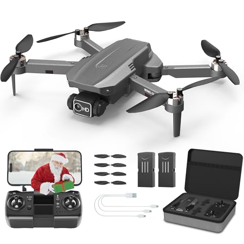 Wipkviey B12 GPS Drohne mit kamera 4k, FPV RC Quadrocopter mit Bürstenlos Motor, Niedrige Batterierückgabe, Rückkehr mit einem Klick, für Anfänger Erwachsene, unter 249g, 50Min. Flugzeit mit 2 Akku