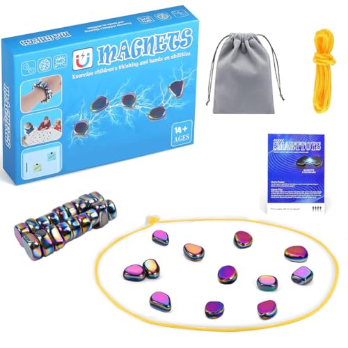 Magnetspiel,Tischspiele Magnetisches Schachspiel, 24 PCS Magnetsteine Spiel Tisch Tischspiele Spiel Magnetschach Reisen Magnetspiele Magnetic Chess