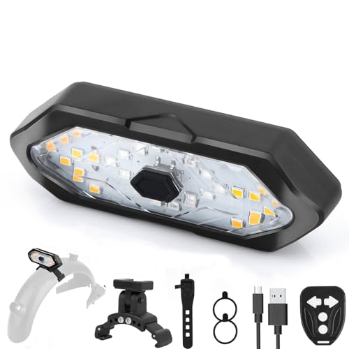 FXINRUIA E Scooter Blinker,LED Scooter Blinker/Rücklicht mit Funkfernbedienung Kompatibel mit MaxG30/Ninebot Serie Blinklicht Outdoor Rücklicht Warnlicht Einstellbare Speziell für roller Zubehör