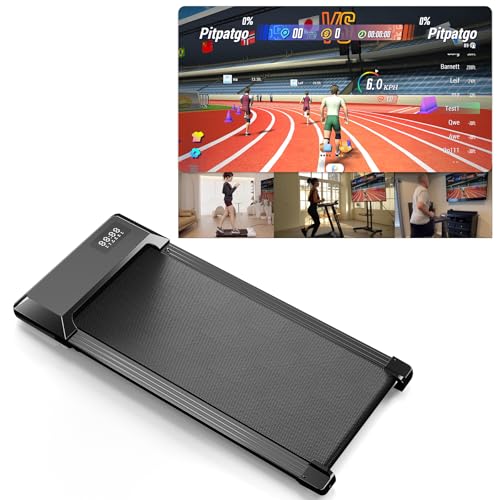 Superun Raceable Walking Pad – Laufband für Zuhause 2.5 PS mit App und Fernbedienung – Laufband Schreibtisch max 136 kg mit Multi-Runner-Rennen