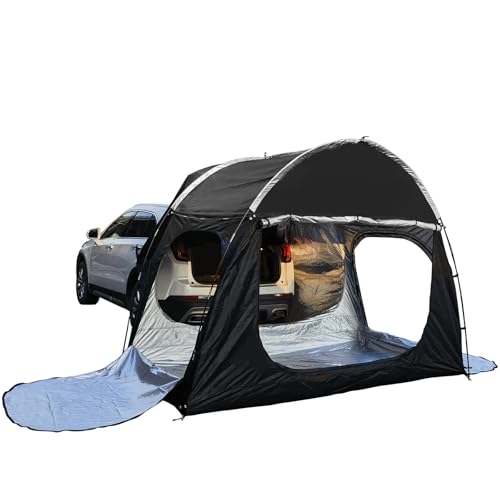 BMDHA Auto Zelt Camping fr Heckklappen, 300cm*150cm*210cm, Wasserdicht, fr 2-3 Personen, Schwarz
