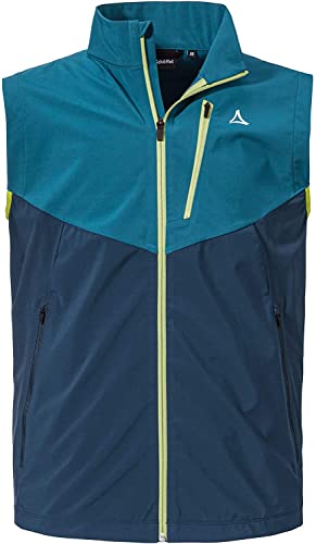 Schöffel Herren Softshell Vest Avdalen M, Outdoor Weste aus 4-Wege-Stretch, atmungsaktive, wasserabweisende Softshell Weste, lakemount blue, 54