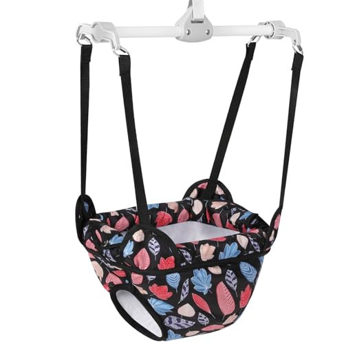 Cowiewie Baby Türhopser, mit verstellbarem Sitz, lustige Aktivität für 6–12 Monate alte Babys, bunte Blätter