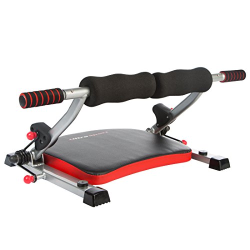 Ultrasport Multitrainer MT 10-Compact, 8-1 Trainingsgerät, Bauch und Rückentrainer,effektives Ganzkörpertraining, unterschiedliche Widerstandsstufen, Sit up und Push Up Bar, Homefitnesstrainer