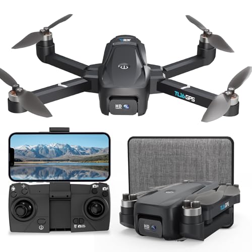 Toladrone Drohne mit 4K Kamera GPS Drohnen für Erwachsene Automatische Rückkehr 5G WLAN Übertragung Folge mir Bürstenloser Motor, Quadcopter Faltbares für Anfänge, TL16GPS