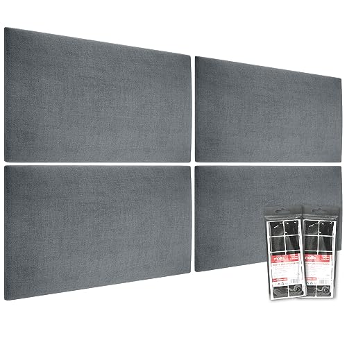 MOLLIS Wandpaneele - Schaumstoff Wandkissen 60x30 cm – Einfache Montage ohne Bohren - Reduziert Schall und Verbessert Akustik - Pflegeleicht