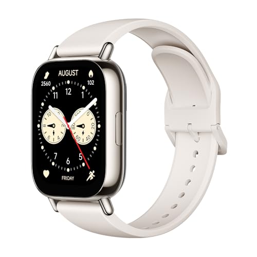 Redmi Watch 5 Lite Smartwatch, 1.96' AMOLED Display, 18 Tage Akku, 150+ Sportmodi, integriertes GPS, Herzfrequenz- und SpO₂-Tracking, 5ATM Wasserdicht, Always-On-Display, Bluetooth-Anrufe - Gold