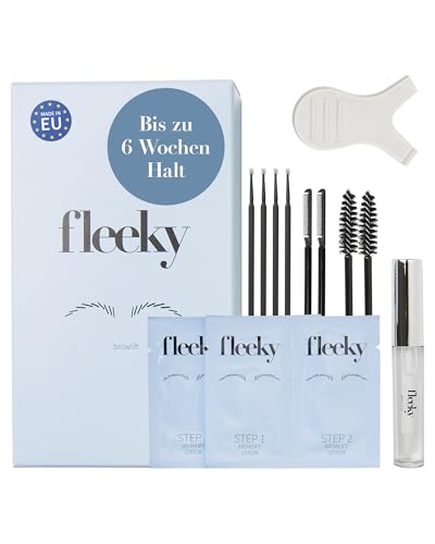 fleeky Augenbrauen Lifting Set - DIY Brow Lifting Set - Voluminöse & Definierte Augenbrauen - Schonend & Einfach - hält bis zu 4-6 Wochen - Made in EU