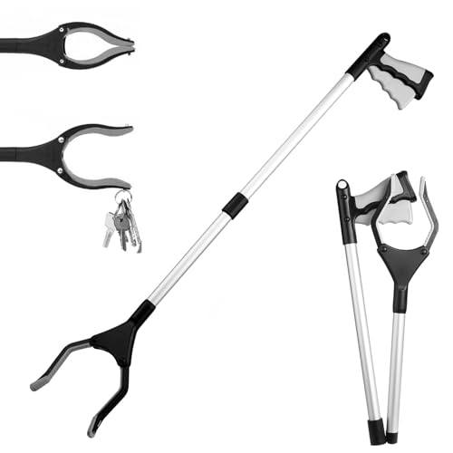 Greifzange mit magnetischer Spitze Faltbare Greifer Greifzange für Senioren 82cm Müllzange Greifzange Stick mit Magnetspitzen für Die Ältere Menschen, Müllabfuhr, Handgreifer