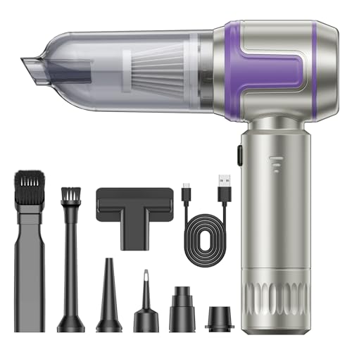 Handstaubsauger, 16KPA Akku Handstaubsauger Stark, 3 in 1 100000 U/min Mini Handstaubsauger Kabellos mit Bürstenloser Motor, Wiederaufladbarer Handsauger Für Auto, Küche, Haus & Tierhaar Reinigung