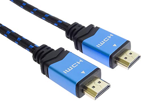 PremiumCord 4K High Speed ​​HDMI 2.0b Kabel 0,5m M/M 18Gbps mit Ethernet, Kompatibel mit Video 4K@60Hz UHD 2160p, 3D - vergoldete Anschlüsse, Baumwollummantelung, 0,5 m