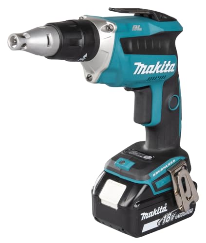 Makita 18V / 2,0 Ah, 2 Akku + Ladegerät im MAKPAC inkl. 199146-8 Magazinschrauben Vorsatz DFS452AJX2