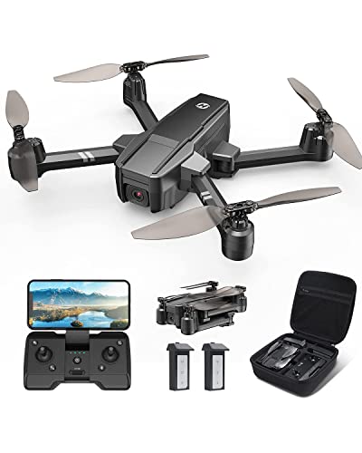 Holy Stone HS440 Drohne mit 1080P Kamera für Kinder,RC Quadrocopter Faltbar mit 2 Akkus 40 Min. Lange Flugzeit,FPV Live Übertragung,Tap Fly,Sprachsteuerung,Schwerkraft-Sensor Höhenhaltung für Anfänger