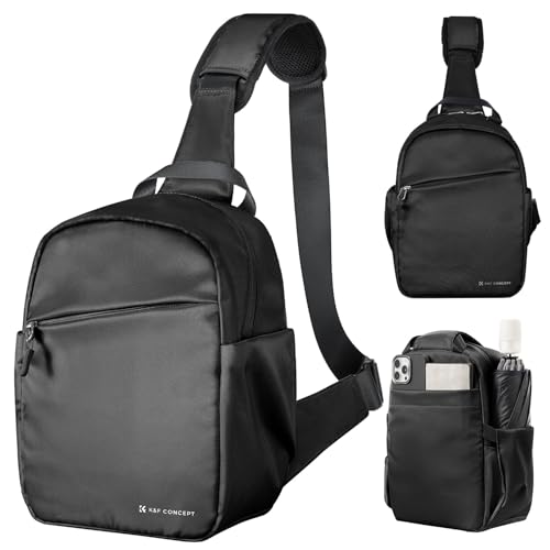 K&F Concept Kameratasche, Kamera Sling Tasche Schultertasche Fotorucksack Klein, Wasserdichter Kamerarucksack, Verstellbarer Schultergurt Kamera Rucksack für DSLR/SLR Kamera Objektiv