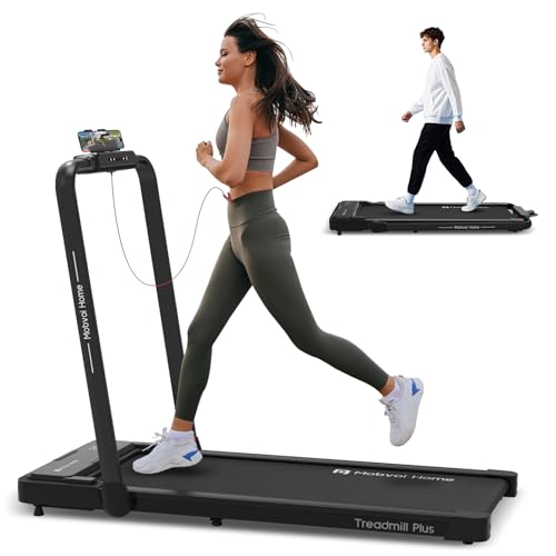 Mobvoi Home Laufband 3-in-1, klappbares Laufband, 2,5 PS, Lauf-und Gehgerät für unter den Schreibtisch, für das Homeoffice, LED-Display, Lautsprecher, große Lauffläche, 12 km/h, 120 kg