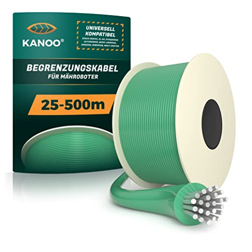 kanoo® Universal Begrenzungskabel für Mähroboter – Begrenzungsdraht für Rasenroboter – Premium Mähroboter Kabel Ø2,7mm (100m)