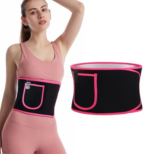 WeddHuis Bauchweggürtel Herren Damen, Hula Hoop Gürtel, Neopren Nano Silber Bauchgürtel, Bauch Weg Trainer, Sweat Belt Waisttrainer