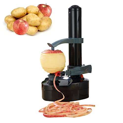 NICCOO Elektrischer Kartoffelschäler, Automatische Drehbare Apfelschäler Elektro Gemüseschäler Obstschäler mit 3 Klingen, Kitchen Peeling Tool für Obst & Gemüse