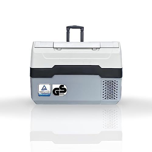 RGBer® Auto Kühlbox, Kompressor Kühlbox 30 Liter, 2in1 Doppelzone Kühl- & Gefrierfach, 12/24 V 230V Kühlung bis -20 °C für Auto, Lkw, Camping