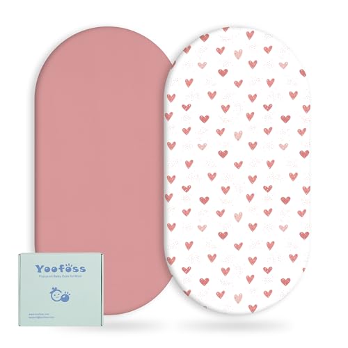 Yoofoss 2 Pack Baby Spannbettlaken Spannbetttuch Mikrofaser Matratzenauflage Atmungsaktiv Matratzenschoner Laken für 38x77 cm 41x81 cm 40x90 cm Beistellbett Babybetten Kinderbett