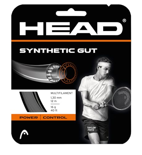 HEAD Unisex-Adult Synthetic Gut Tennis-Saite, Schwarz, 1.30 mm / 16 g