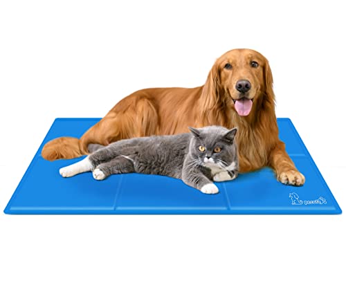 pecute Kühlmatte für Hunde, langlebiger, Upgrade, Oxford-Stoff + PVC, Dicke 0,4 mm, automatische Kühlmatte für Haustiere