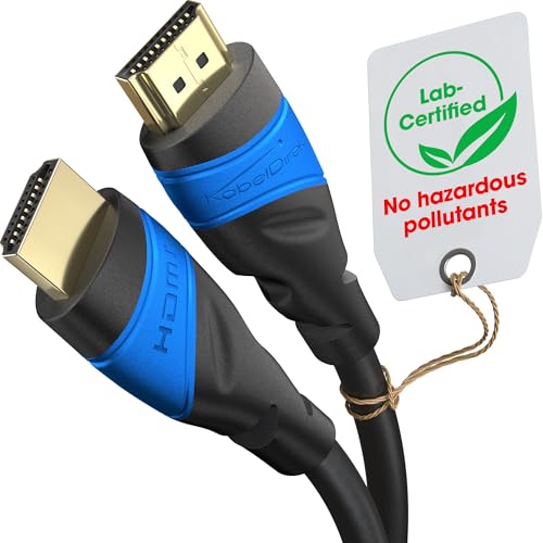 KabelDirekt – 8K & 4K HDMI Kabel – 6m – Entwickelt in Deutschland – Für jedes HDMI-Kabel Setup (10K, 8K@60Hz & 4K@120Hz, High Speed HDMI 2.1 mit Ethernet, Blu-ray, PS5, Xbox Series, Switch)