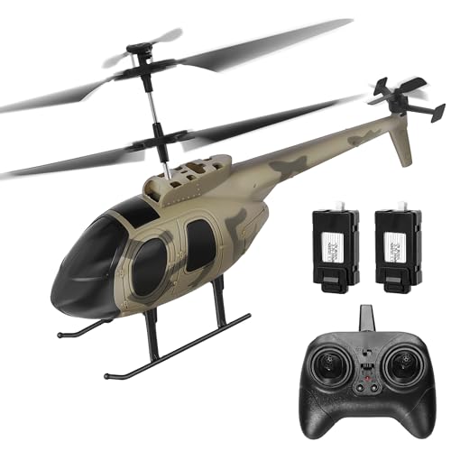 Sitodier Ferngesteuerter Hubschrauber für Kinder, 2.4GHz Camouflage RC Hubschrauber mit Gyro, Höhenhaltung Funkgesteuerter Hubschrauber mit 3 Kanal, Indoor Spielzeug Geschenk für Jungen Erwachsene