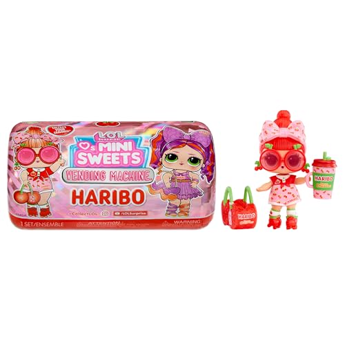 LOL Surprise Loves Mini Sweets Series X Haribo - Automatenverpackung - enthält 7 Überraschungen, Zubehör und eine Puppe mit Süßigkeiten-Thema - Sammlerpuppen für Kinder ab 4 Jahren